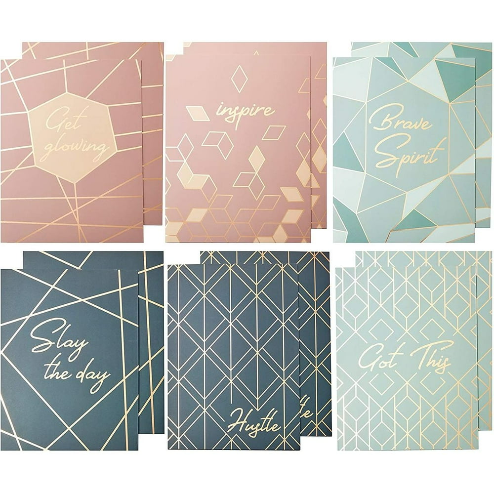 Two Pocket Paper Folders, Decorative File Folders, Letter Size