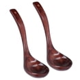 thumbnail image 3 of Soup Ladle, Wide Use Long Handle Simple Style Wooden Spoon Easy Cleaning  For Cooking 9cm Spoon Width, 3 of 8