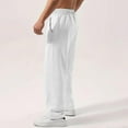 thumbnail image 4 of Men's Baggy Sweatpants Drawstring Elastic Waist Workout Running Sweat Pants with Pockets White XL, 4 of 4