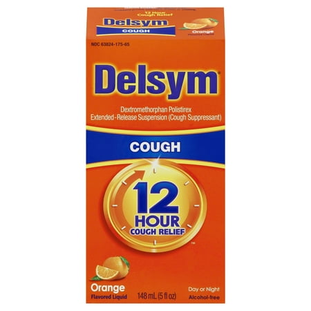 Delsym Adult Cough Suppressant Liquid, Orange Flavor - 5 fl (The Best Cough Suppressant)