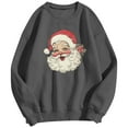 thumbnail image 6 of larppty Women's Retro Santa Xmas Holiday Sweatshirts - Merry Christmas Pullovers Party Outfits (Dark Gray, M), 6 of 6