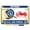 Gold - Style 1, variant on [Officially Licensed Product] - Motorcycle Metal License Plate Frame with U.S. Air Force Retired, USAF with Arnold Wings Symbol Design - Chrome