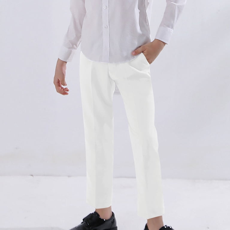 white slim fit dress pants Mens Satin Shiny Formal Party and Wedding Trousers White / Dress Size Pants: 50 The perfect combination of comfort and style Men's White Dress Pants |