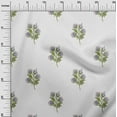 thumbnail image 2 of oneOone Cotton Cambric White Fabric Leaves & Flower Floral Fabric For Sewing Printed Crafts Fabric By The Yards 42 Inches Wide, 2 of 4
