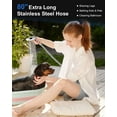thumbnail image 3 of Shower Head with Handheld, High Pressure Handheld Shower Head with 80" Extra Long Stainless Steel Hose & Adjustable Bracket, Showerhead with ON/OFF Switch for Pets Bath, 3 of 4