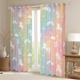 thumbnail image 2 of jejeloiu Cute Cartoon Unicorn Blackout Curtains Set of 2 (52x84 Each),Kawaii Animal Window Curtains For Girls, 2 of 6