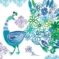 thumbnail image 2 of Gango Home Decor Contemporary Jewel Peacocks I & II by Farida Zaman (Ready to Hang); Two 12x12in Hand-Stretched Canvases, 2 of 5