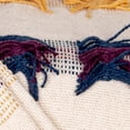 thumbnail image 7 of 50" X 60" Ivory Blue and Yellow Woven Cotton Striped Throw Blanket with Tassels and Fringe, 7 of 7