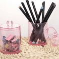 thumbnail image 2 of 2 Pack Holder Bathroom Jars Canisters for Cotton Ball Swab Pad Storage Dispenzer, Pink 10-Ounce, 2 of 6