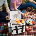 thumbnail image 5 of FORMRS Insulated Cooler Bag 24 Cans Capacity Soft Leakproof Lunch Box with Side Pockets, Gray Bears, 5 of 7