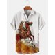 thumbnail image 3 of Camisa retro de vaquero occidental con estampado 3D para hombre, manga corta, solapa, botones clásicos, moda urbana, ropa de verano, extra grande, 3 of 5
