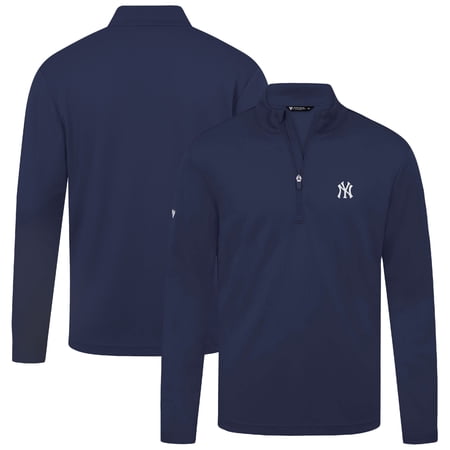 Men s Levelwear Navy New York Yankees Heron Insignia 2.0 Quarter-Zip Jacket