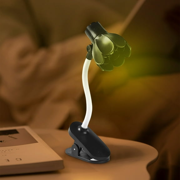 Clip On Light and Flower Desk Lamp, Flexible Gooseneck Reading Book Light, Eye Protection Night Light, Clip on Bedside Lamp for Bed Headboard, Table