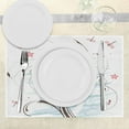 thumbnail image 3 of Ambesonne Dragonfly Place Mats Set of 4, Grunge Flower Buds, Standard Size, Pale Pink Brown Mint, 3 of 6