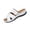White, variant on Bkhluea Women Wedge Slide Sandals Dual Strap Slip On Shoes Comfortable For Casual Home Travel Daily Outdoor Walking