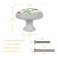 thumbnail image 5 of Geometric Cube Fluorescent Drawer Pulls with Screws: Round 4-Pack - Glow-in-the-Dark Knobs, for Cabinets, Wardrobes, and Dressers Furniture Decor, 5 of 6
