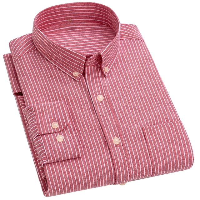 Blusa de manga larga para hombre Camisa informal juvenil con estampado de rayas verticales y solapa fina para ir de compras a la oficina