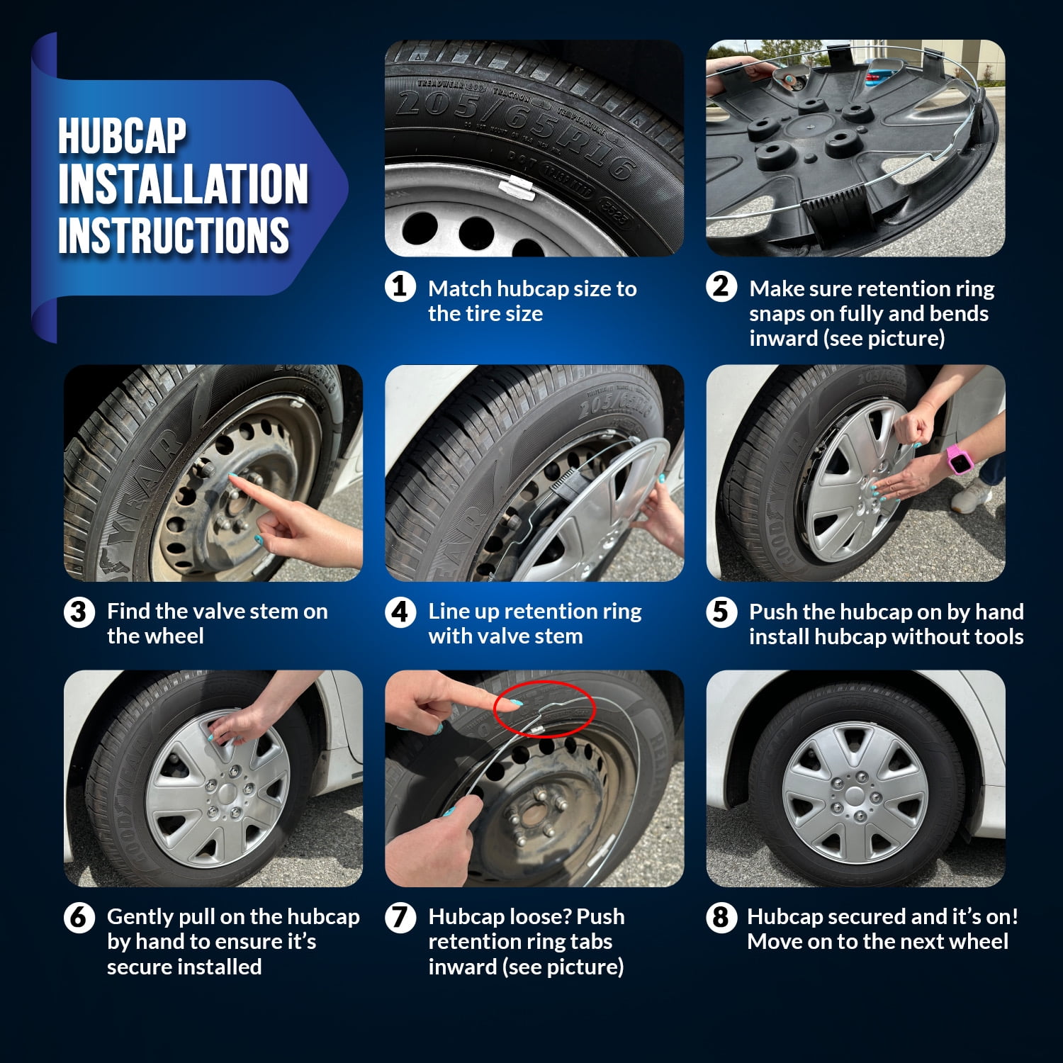 TuningPros WSC-005B14 ハブキャップ ホイールスキンカバー 14インチ マットブラック 4個セット 並行輸入品 TuningPros WSC-026B17 RIM CAR TIRE 17\" Matte Black Hubcaps - Set