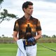 thumbnail image 3 of Balery Western Rainy Desert Cowboy Camisa Polo de Hombre con Estampado, de Manga Corta y Tejido Medio, Camisa Tipo Golf Polo-Small, 3 of 6