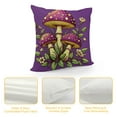 thumbnail image 4 of COMIO Decorative Mushroom Pillow Cover with Seven Small Mushroom Plush Sewed in, Home Decor Mushroom Throw Pillow Cover (Purple), 4 of 5