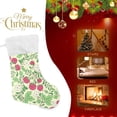 thumbnail image 4 of Raspberry Pattern Large Christmas Stockings, Hanging Xmas Stockings Candy Fireplace Stocking Hanging Tag with Crystal Velvet for Family Holiday Christmas Party Decorations,17.7", 4 of 7
