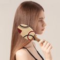 thumbnail image 3 of Hair Brush Retro Abstract Geometric Cushion Base Hair Brushes Touch Paddle Oval Hairbrush, 3 of 7