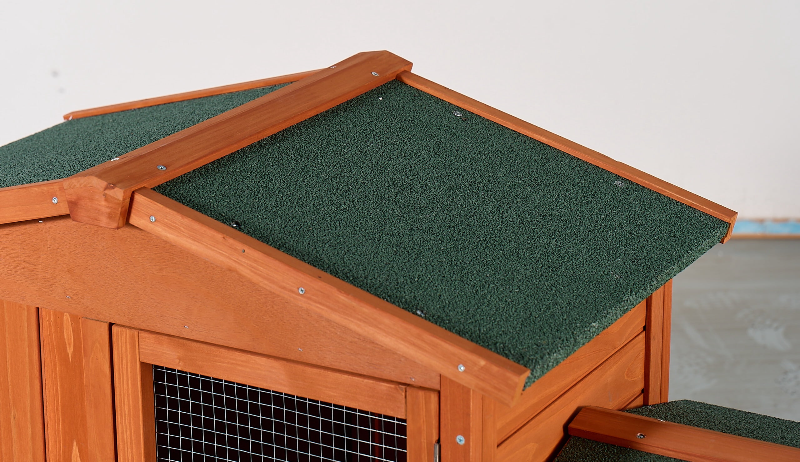 88.19" Long Outdoor Rabbit Hutch, Extra Large Bunny Cage for Backyard Patio Farm, Heavy Duty Weatherproof Wooden Rabbit House with Ram