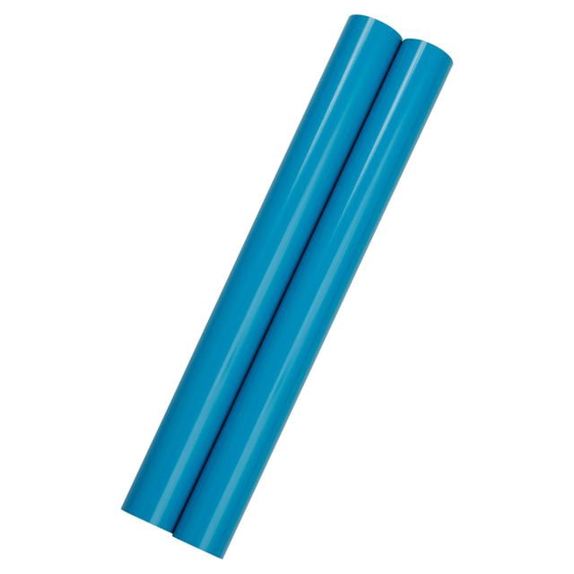 JAM Paper Glossy Wrapping Paper, 52.6 Sq ft Total (17 in x 18 Ft Each), Bright Blue, 2 Rolls