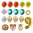 thumbnail image 4 of 18 unids/set globo de papel de aluminio globo fiesta de cumpleaños niños fiesta de cumpleaños decoración fiesta DIY suministros de Kits de decoración para fiestas Conjunto de animales del bosque 9 Kearding HA004038-09, 4 of 6