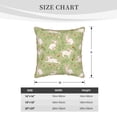 thumbnail image 4 of Susaid Cute Rabbit And Flower Print Velvet Throw Pillow Covers Home Art Deco Pillowcase Square Pillow Case Cushion Cover for Bed Sofa Living Room Car Indoor and Outdoor-18"x18", 4 of 8