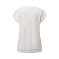 thumbnail image 7 of Xdegoge Women's Round Neck Short Sleeve Sweatshirt with Front Pocket, Oversized Fit, Soft Cotton Blend for Comfortable Daily wear, 7 of 7