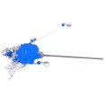 thumbnail image 1 of Vintage Acrílico Flor Hair Stick Pin Chino Japonés jinwen Mujeres Accesorio para el cabello Azul Palillo del pelo, 1 of 6