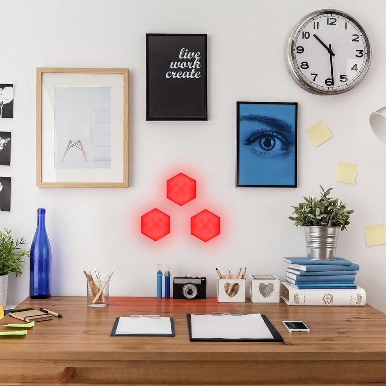 DIESEL　X THUNDER DISPLAY　プラズマネオン　インテリア雑貨 Monster Multi-Color LED Hexagon Touch Light with Four Color