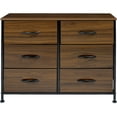 thumbnail image 2 of Comoda Cajonera Mueble 6 Cajones Tela Organizador Metalico Café Claro, 2 of 5