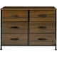 thumbnail image 2 of Comoda Cajonera Mueble 6 Cajones Tela Organizador Metalico Café Claro, 2 of 5