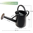 thumbnail image 6 of Watering Can for Outdoor&Indoor Plants，1 Gallon Metal Watering Can with with Removable Spout，Galvanized Steel Garden Flower Water Can Plant Watering Pot with 2 Handles，Black, 6 of 7