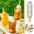 thumbnail image 2 of Beautynvta Ice Cream Ball Maker Mold, 3-Ball Silicone Popsicle Mold, Reusable Easy-Release Ice Popsicle Maker, Leakproof Straw Insert Design, for Whiskey Cocktails Coffee Beverages, 2 of 6