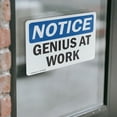 thumbnail image 4 of (2 Pack) Genius At Work OSHA Notice Sign 5 Inch X 3.5 Inch Vinyl Label Decal Sticker Weather Resistant, UV Protected for Workplace, Business, and Construction Site, Made in the USA, 4 of 7