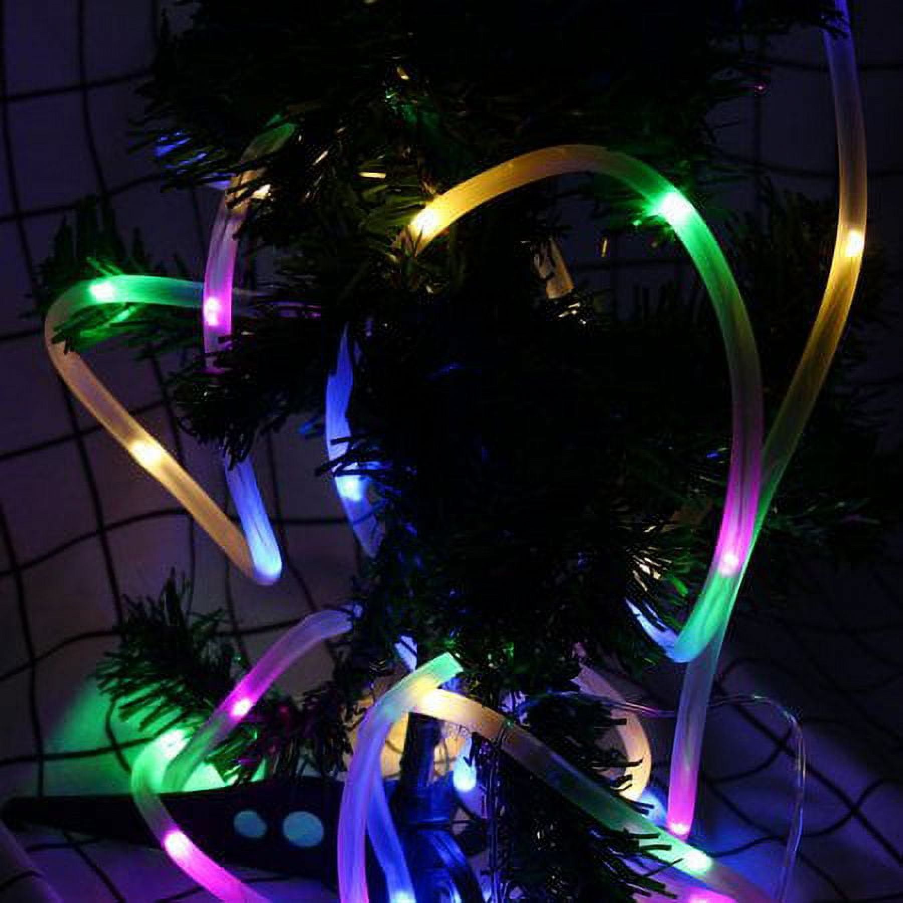 ZOELNIC 100 LEDs 40ft Solar Rope Tube Lights Waterproof String Lights with 8 Lighting Mode Outdoor Garden Decorative Lights for Christmas Wedding Party, Colorful