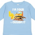 thumbnail image 4 of Inktastic I'm 4 and Crushing It Construction 4th Birthday Boys or Girls Long Sleeve Toddler T-Shirt, 4 of 5