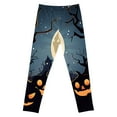 thumbnail image 4 of Utoimkio Girls Halloween Pumpkin Printed Stretch Leggings Soft Comfortable Ankle Length Pants Leggings for Kid Little Girls 3-8 Years, 4 of 4