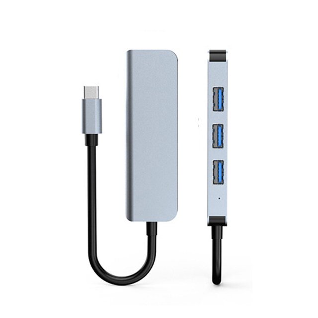 Hub USB 4 en 1, convertidor de estación de acoplamiento de alta velocidad para ordenador de transferencia de datos Universal profesional, Estaciones de acoplamiento para portátiles Puerto tipo c