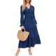 thumbnail image 1 of Vestido túnica de mujer de manga larga con cuello en V, elegante vestido informal de lunares suizos, vestido de cóctel de otoño e invierno, vestido de fiesta con cinturón, 1 of 5