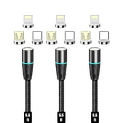 Magnetic Charging Cable,3in1 NetDot Gen12 3 Pack (6.6ft) Max 18W Fast Charging Magnetic Phone Charger and Data Transfer
