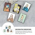 thumbnail image 4 of broche De Dessin Anim 5 Pices Insigne En Mail Fait La Main Broche Van Gogh Mona Lisa Broche De Revers De Nouveaut, Accessoire D'insigne De Chemis, 4 of 5
