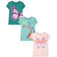 thumbnail image 1 of Camiseta The Children's Place de manga corta para niñas, paquete de 3, 1 of 4