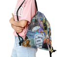 thumbnail image 2 of Mamma Mia Drawstring Bag:Waterproof design, suitable for fitness, hiking, yoga, swimming, travel, beach, and shopping, measuring 15.7*17.7 inches., 2 of 8