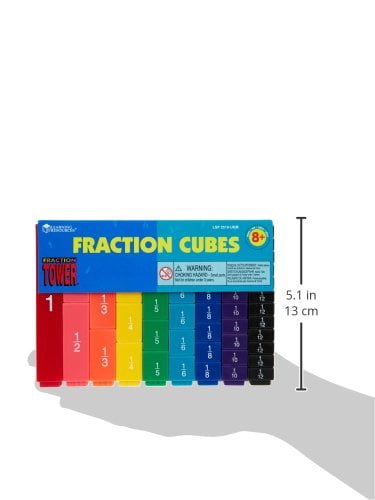 Learning Resources Fraction Tower Cubes, Set of 51, Ages 6+