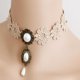 thumbnail image 2 of Gargantilla de terciopelo y encaje con dije gótico vintage para mujer, collar de fiesta, 2 of 6