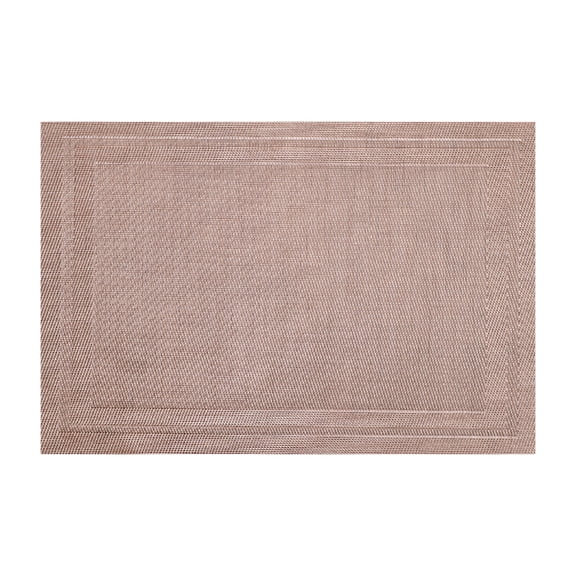 suxuMhao Woven Placemats 6 Pack 18"X12"Champagne Washable Heat Resistant Dining Table Placemats Durable Non-Slip Kitchen Table Mats Reusable Easy Clean Table Place Mats for Home Indoor Daily Use